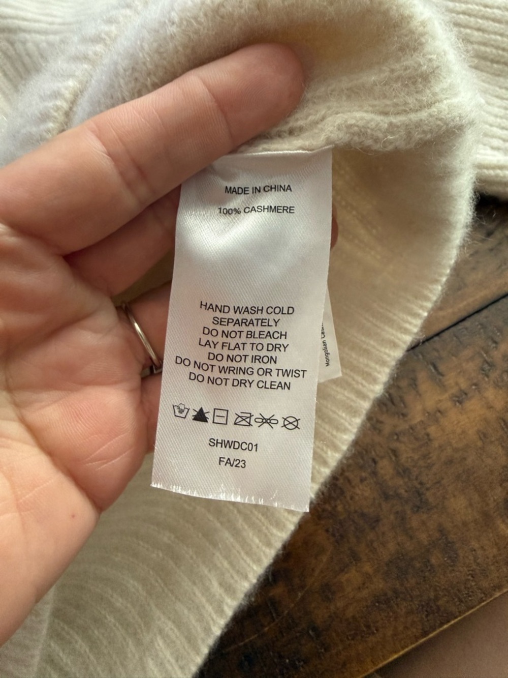 Sz XXS Quince Cream Ribbed 100% Cashmere Crewneck Sweater - Picture 6 of 6